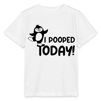 I pooped today Pinguin - Stanley/Stella Kinder T-Shirt MINI CREATOR  - Weiß - Vorne - Maike (125cm)