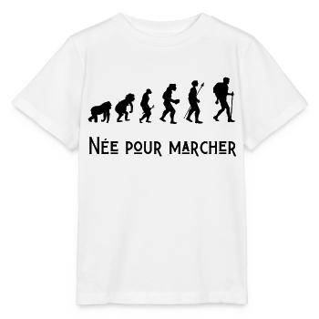 né pour marcher évolution - T-shirt bio MINI CREATOR Stanley/Stella Enfant - blanc - Devant - Maike (125cm)