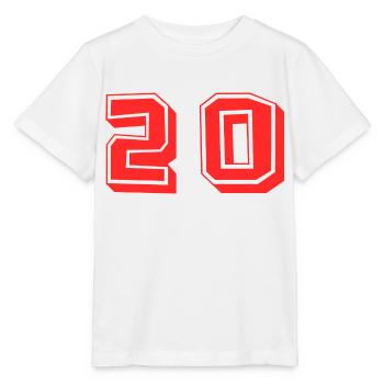 20 ANS. 20e ANNIVERSAIRE. ANNIVERSAIRE 20 ANS. 20 - T-shirt bio MINI CREATOR Stanley/Stella Enfant - blanc - Devant - Maike (125cm)