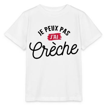 Je peux pas j'ai crèche - T-shirt bio MINI CREATOR Stanley/Stella Enfant - blanc - Devant - Maike (125cm)