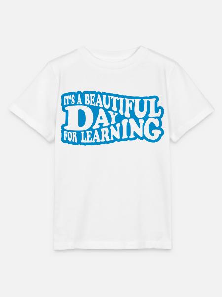 beautiful day for learning - Stanley/Stella Kinder T-Shirt MINI CREATOR - Weiß