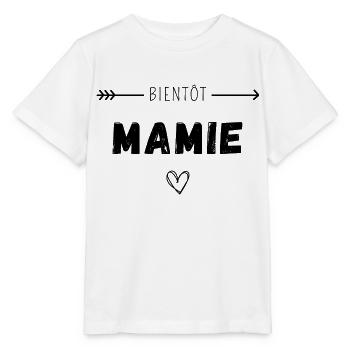 Bientôt mamie - T-shirt bio MINI CREATOR Stanley/Stella Enfant - blanc - Devant - Maike (125cm)
