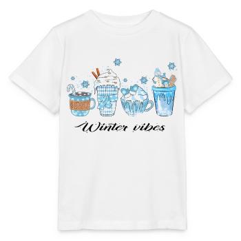 Ambiance hivernale - T-shirt bio MINI CREATOR Stanley/Stella Enfant - blanc - Devant - Maike (125cm)