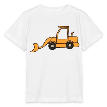 Chargeuse sur pneus - T-shirt bio MINI CREATOR Stanley/Stella Enfant - blanc - Devant - Maike (125cm)