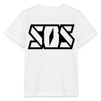 Lettrage SOS - T-shirt bio MINI CREATOR Stanley/Stella Enfant - blanc - Devant - Maike (125cm)