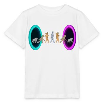 L’évolution à travers les portails - T-shirt bio MINI CREATOR Stanley/Stella Enfant - blanc - Devant - Maike (125cm)