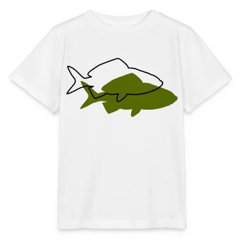 Poisson rouge - T-shirt bio MINI CREATOR Stanley/Stella Enfant - blanc - Devant - Maike (125cm)