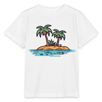 Ile aux palmiers - T-shirt bio MINI CREATOR Stanley/Stella Enfant - blanc - Devant - Maike (125cm)