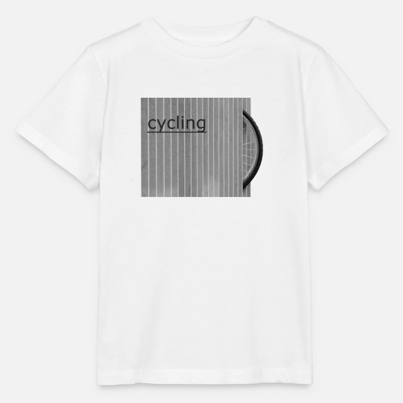 Le cycliste moderne gare son vélo comme ça - T-shirt bio MINI CREATOR Stanley/Stella Enfant - blanc