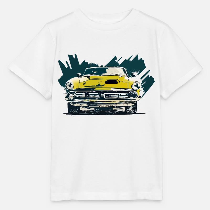 Voiture rétro - T-shirt bio MINI CREATOR Stanley/Stella Enfant - blanc