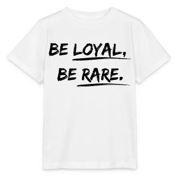 Soyez loyal, soyez rare Desgin disant - T-shirt bio MINI CREATOR Stanley/Stella Enfant - blanc - Devant - Maike (125cm)
