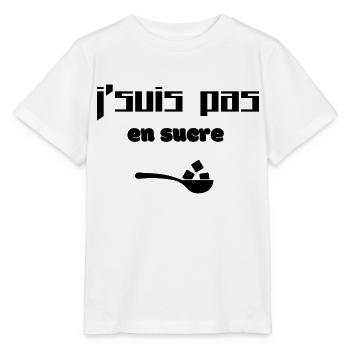 J'suis pas en sucre - T-shirt bio MINI CREATOR Stanley/Stella Enfant - blanc - Devant - Maike (125cm)