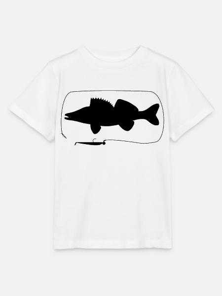 zander mit Gummifisch - Stanley/Stella Kinder T-Shirt MINI CREATOR - Weiß
