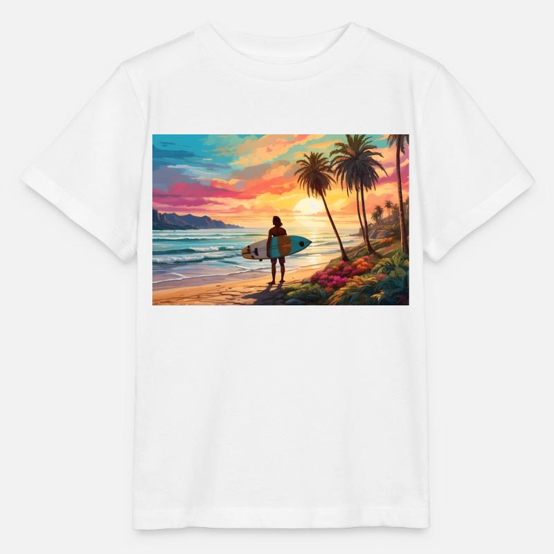 Surf & Vagues - T-shirt bio MINI CREATOR Stanley/Stella Enfant - blanc