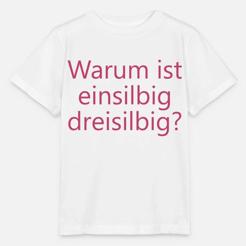 Warum ist einsilbig dreisilbig? - Stanley/Stella Kinder T-Shirt MINI CREATOR  - Weiß
