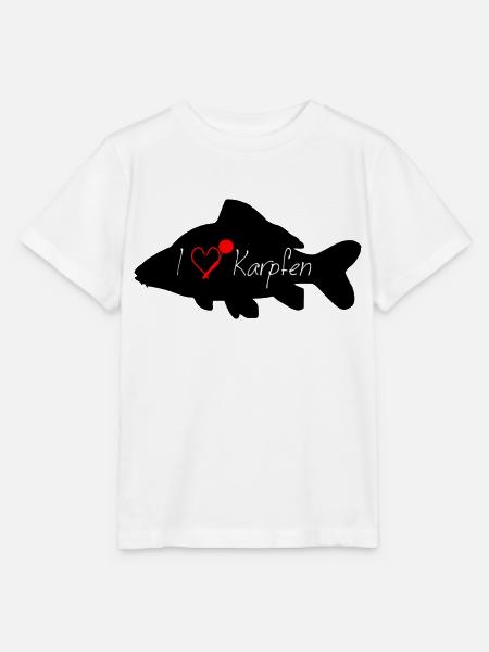 I love KARPFEN schwarz - Stanley/Stella Kinder T-Shirt MINI CREATOR - Weiß