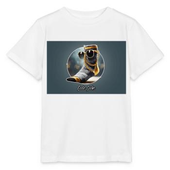 Jeu de mots ambigu sur l’expression allemande – Coole Socke - T-shirt bio MINI CREATOR Stanley/Stella Enfant - blanc - Devant - Maike (125cm)