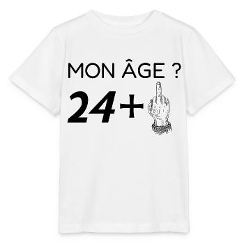 mon âge 25 - T-shirt bio MINI CREATOR Stanley/Stella Enfant - blanc - Devant - Maike (125cm)