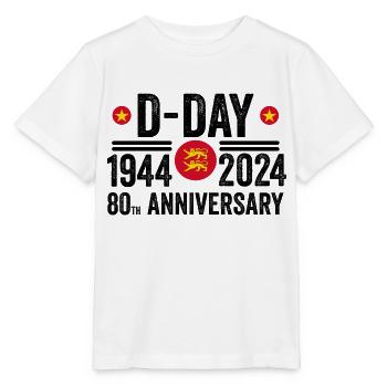 80. Jahrestag des D-Day in der Normandie 1944 2024 - Stanley/Stella Kinder T-Shirt MINI CREATOR  - Weiß - Vorne - Maike (125cm)