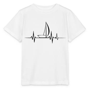 Segelboot Heartbeat Segelboot - Stanley/Stella Kinder T-Shirt MINI CREATOR  - Weiß - Vorne - Maike (125cm)