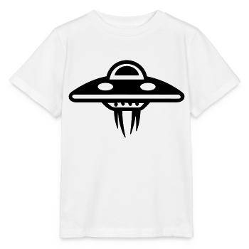 fliegende Untertasse - Stanley/Stella Kinder T-Shirt MINI CREATOR  - Weiß - Vorne - Maike (125cm)