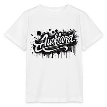 Auckland - New Zealand - Neuseeland Kiwi Aotearoa - Stanley/Stella Kinder T-Shirt MINI CREATOR  - Weiß - Vorne - Maike (125cm)