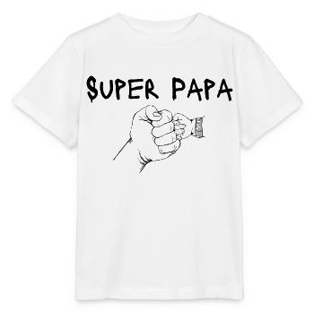 Super Papa - T-shirt bio MINI CREATOR Stanley/Stella Enfant - blanc - Devant - Maike (125cm)
