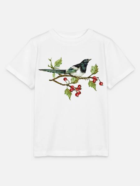 Bunter Vogel - Stanley/Stella Kinder T-Shirt MINI CREATOR  - Weiß