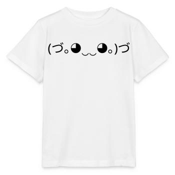 Émoticône de câlin (づ。 ◕‿‿◕｡ )づ Câlins - T-shirt bio MINI CREATOR Stanley/Stella Enfant - blanc - Devant - Maike (125cm)