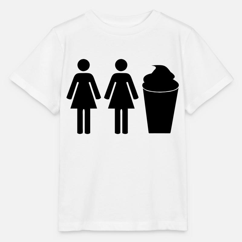 2 girls 1 cup - T-shirt bio MINI CREATOR Stanley/Stella Enfant - blanc