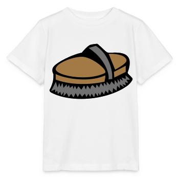 horse brush - Stanley/Stella MINI CREATOR Kids’ T-Shirt - white - Front - Maike (125cm)