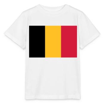 Drapeau Belge - Belgische vlag - T-shirt bio MINI CREATOR Stanley/Stella Enfant - blanc - Devant - Maike (125cm)