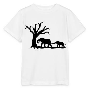 Elephants - Stanley/Stella MINI CREATOR Kids’ T-Shirt - white - Front - Maike (125cm)