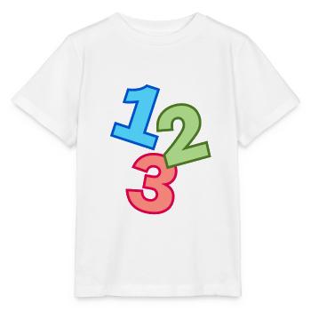 Kinder Zahlen Rechnen - Stanley/Stella Kinder T-Shirt MINI CREATOR  - Weiß - Vorne - Maike (125cm)