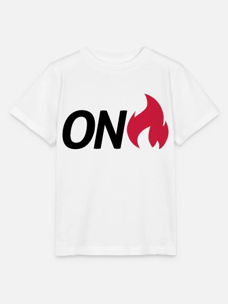 on fire - Stanley/Stella Kinder T-Shirt MINI CREATOR - Weiß
