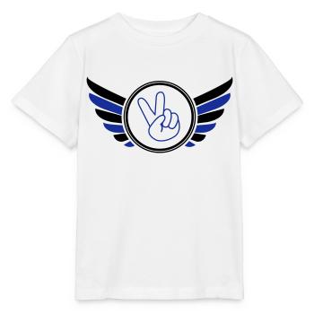 wappen_peace_02 - T-shirt bio MINI CREATOR Stanley/Stella Enfant - blanc - Devant - Maike (125cm)