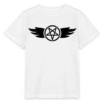 pentagramm / pentagram flügel - Stanley/Stella Kinder T-Shirt MINI CREATOR  - Weiß - Vorne - Maike (125cm)