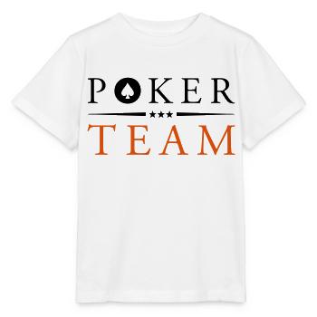 poker team - Stanley/Stella Kinder T-Shirt MINI CREATOR  - Weiß - Vorne - Maike (125cm)