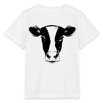 Cow farm animals farm animal head - Stanley/Stella MINI CREATOR Kids’ T-Shirt - white - Front - Maike (125cm)