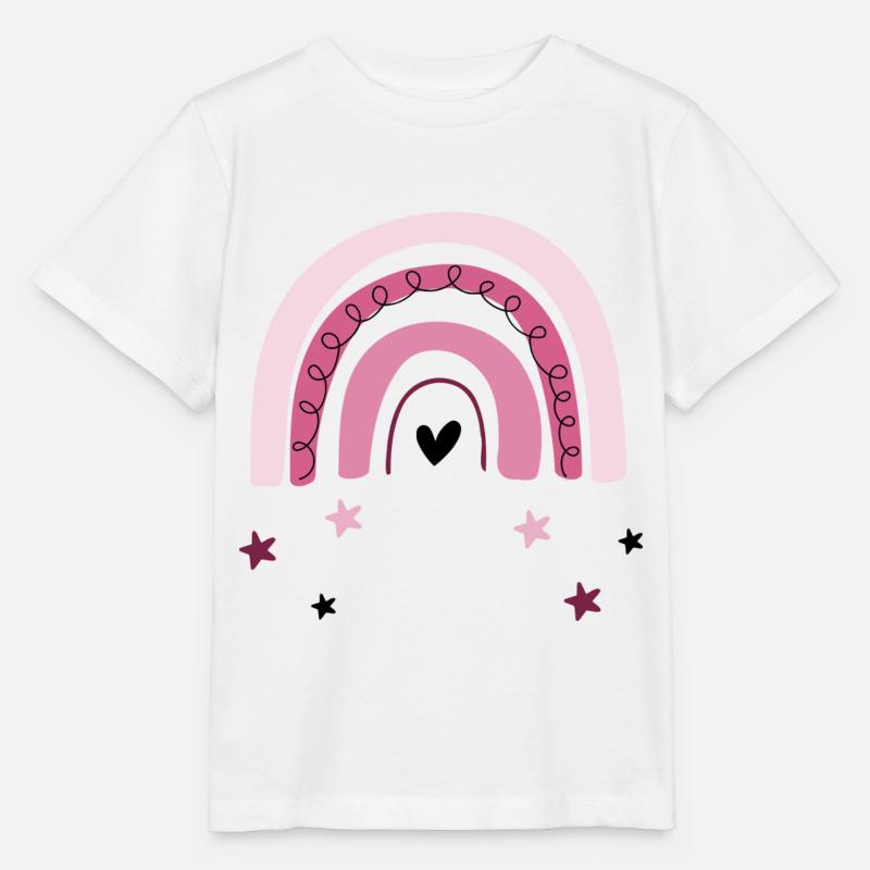 Lila Regenbogen - Stanley/Stella Kinder T-Shirt MINI CREATOR  - Weiß