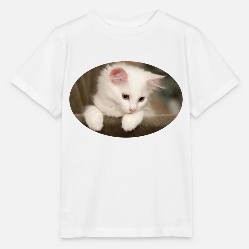 Chaton - T-shirt bio MINI CREATOR Stanley/Stella Enfant - blanc