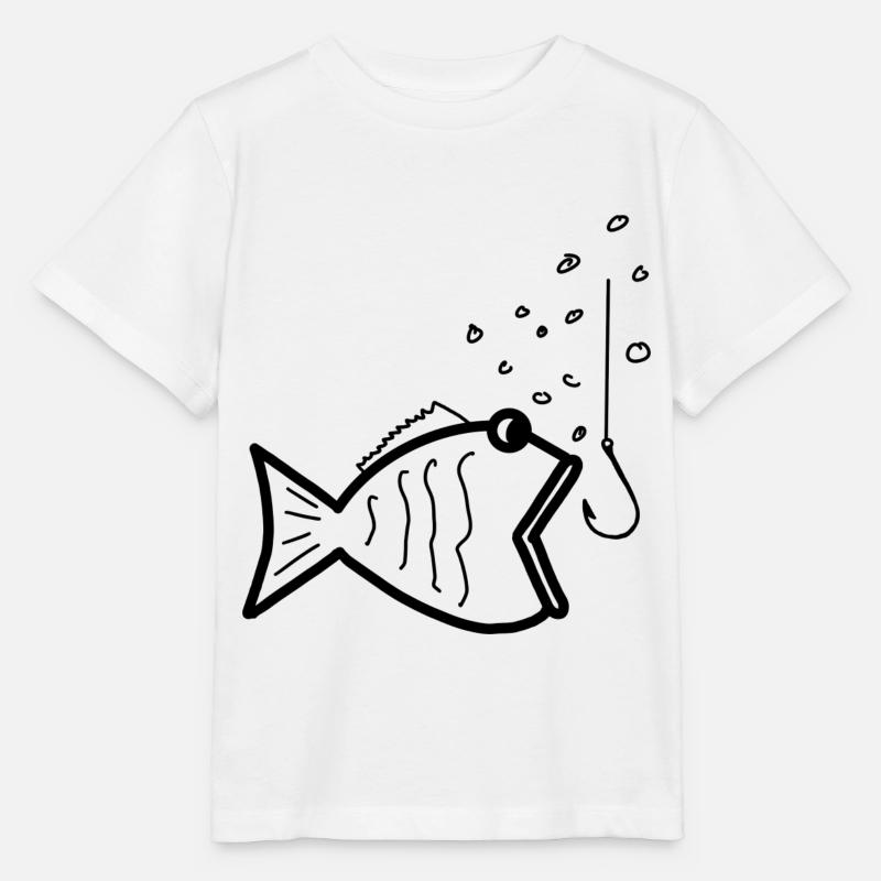 Pêche pêche pêche - T-shirt bio MINI CREATOR Stanley/Stella Enfant - blanc