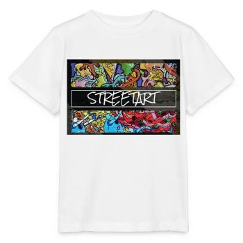 Collage streetart - T-shirt bio MINI CREATOR Stanley/Stella Enfant - blanc - Devant - Maike (125cm)