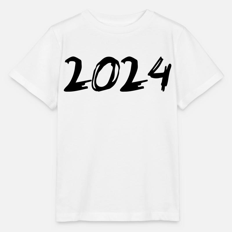 2024 Année de date Nombre Anno année civile - T-shirt bio MINI CREATOR Stanley/Stella Enfant - blanc