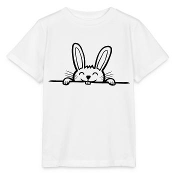 Verstecktes Häschen Boden - Stanley/Stella Kinder T-Shirt MINI CREATOR  - Weiß - Vorne - Maike (125cm)
