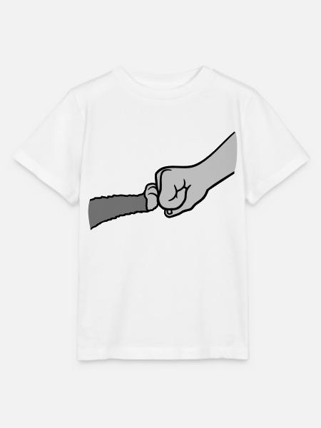 Katze Brofist Fist Pump - Stanley/Stella Kinder T-Shirt MINI CREATOR - Weiß