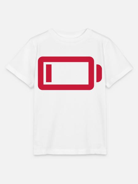Batterie leer kein Strom - Stanley/Stella Kinder T-Shirt MINI CREATOR - Weiß