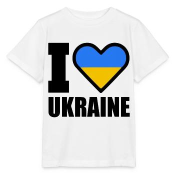 Ukraine - Stanley/Stella Kinder T-Shirt MINI CREATOR  - Weiß - Vorne - Maike (125cm)