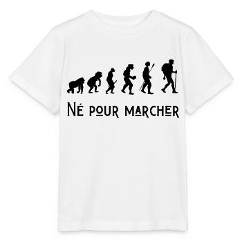 né pour marcher évolution - T-shirt bio MINI CREATOR Stanley/Stella Enfant - blanc - Devant - Maike (125cm)
