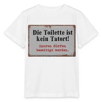Die Toilette ist kein Tatort - Stanley/Stella Kinder T-Shirt MINI CREATOR  - Weiß - Vorne - Maike (125cm)